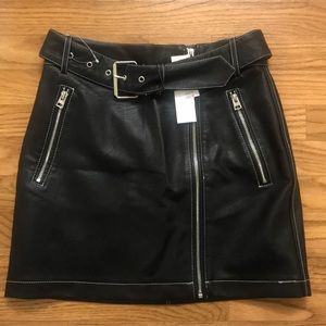 Topshop leather mini skirt